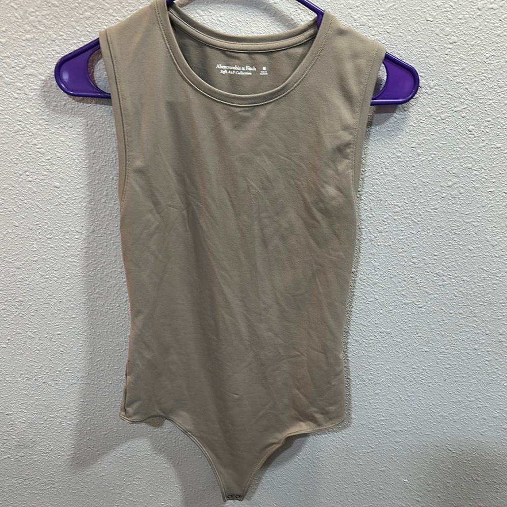 Abercrombie & Fitch Soft Bodysuit Brown Medium Sleeveless
